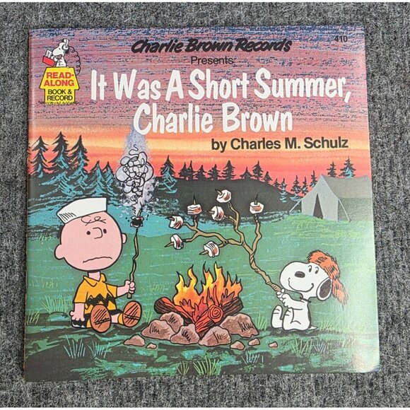 Charlie Brown It Was A Short Summer Read-Along Book & Record 410 Vintage 1980 - Picture 1 of 6